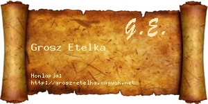 Grosz Etelka névjegykártya